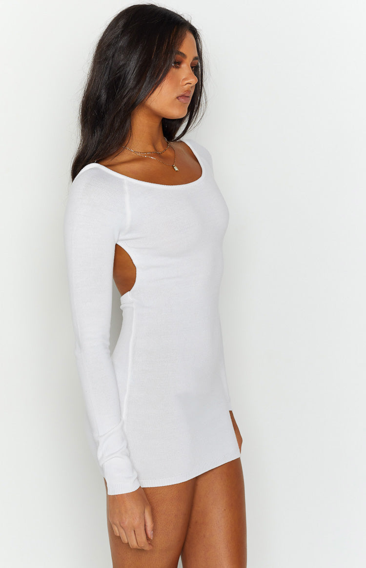 sndys milo knit dress SNDYS Milo White Knit Dress