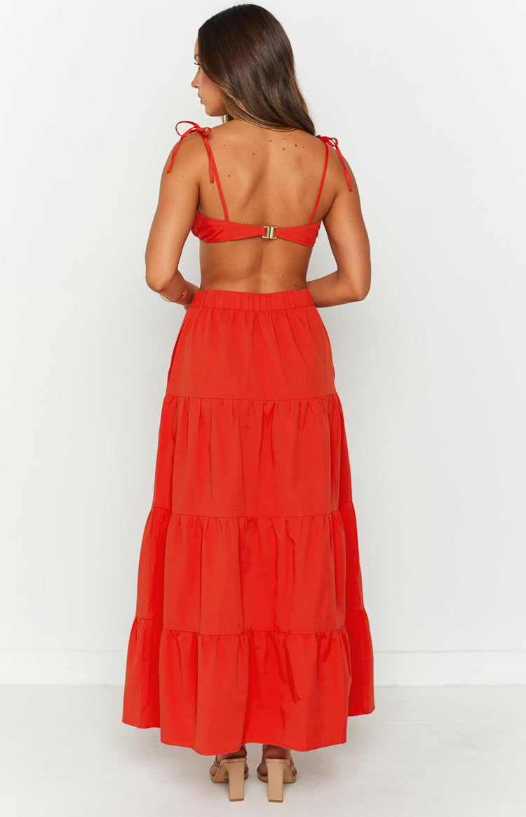Sahara Red Maxi Skirt Image