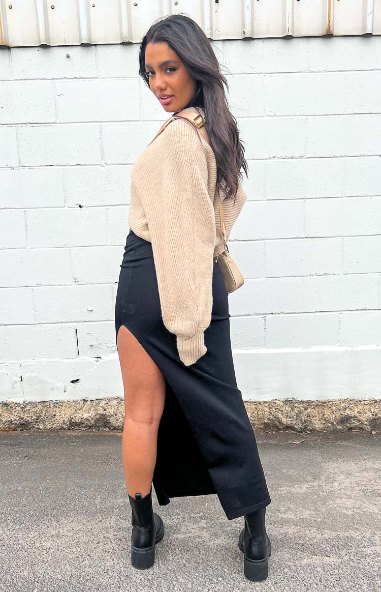 Knit Midi Skirt Outfit Sara Black Knit Midi Skirt Beginning