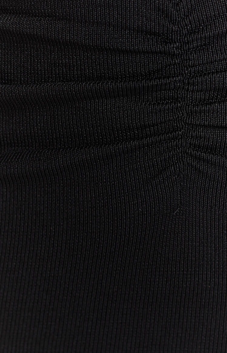 Sara Black Knit Midi Skirt Image