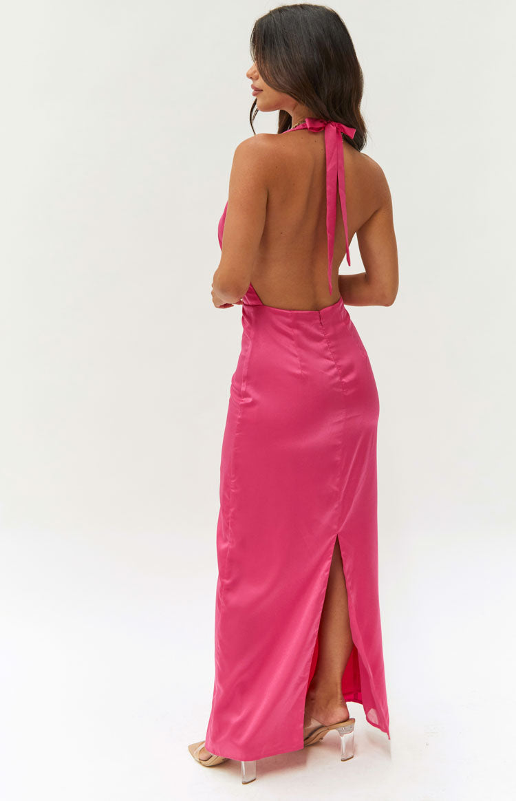 Seattle Pink Halter Formal Dress Image