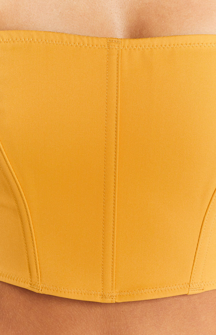 Serendipity Yellow Strapless Corset Top Image