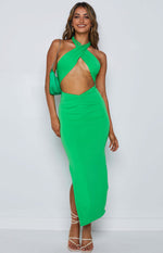 Sofia Halter Midi Dress Green Image