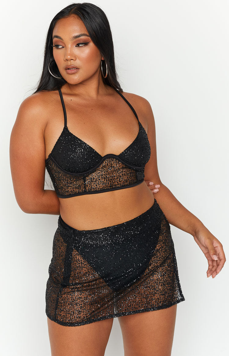 Starman Black Sparkle Bralette Image