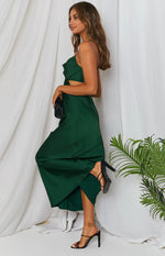Taleah Cut Out Maxi Dress Green – Beginning Boutique