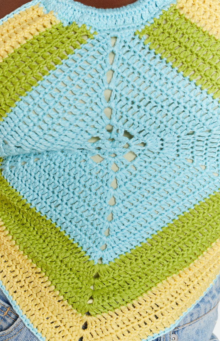 Valencia Crochet Top Green Multi Image
