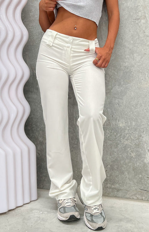 Vice White Low Waist Pant – Beginning Boutique