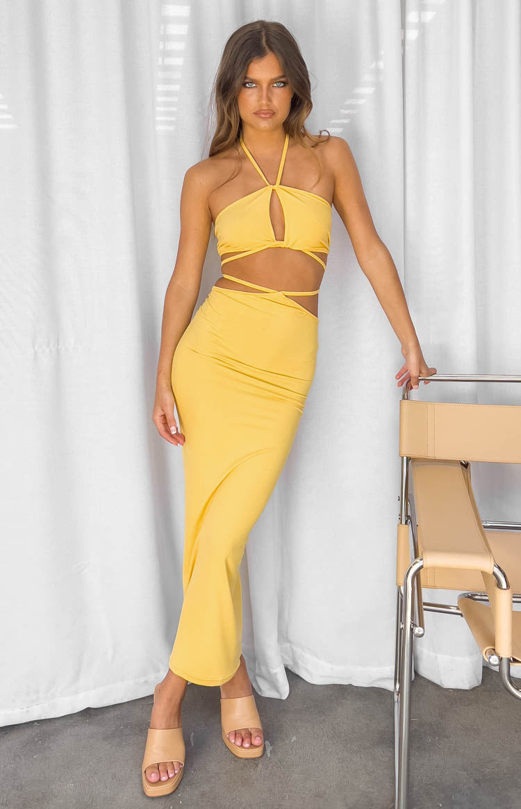 Whatever Your Mood Yellow Midi Dress BB Exclusive