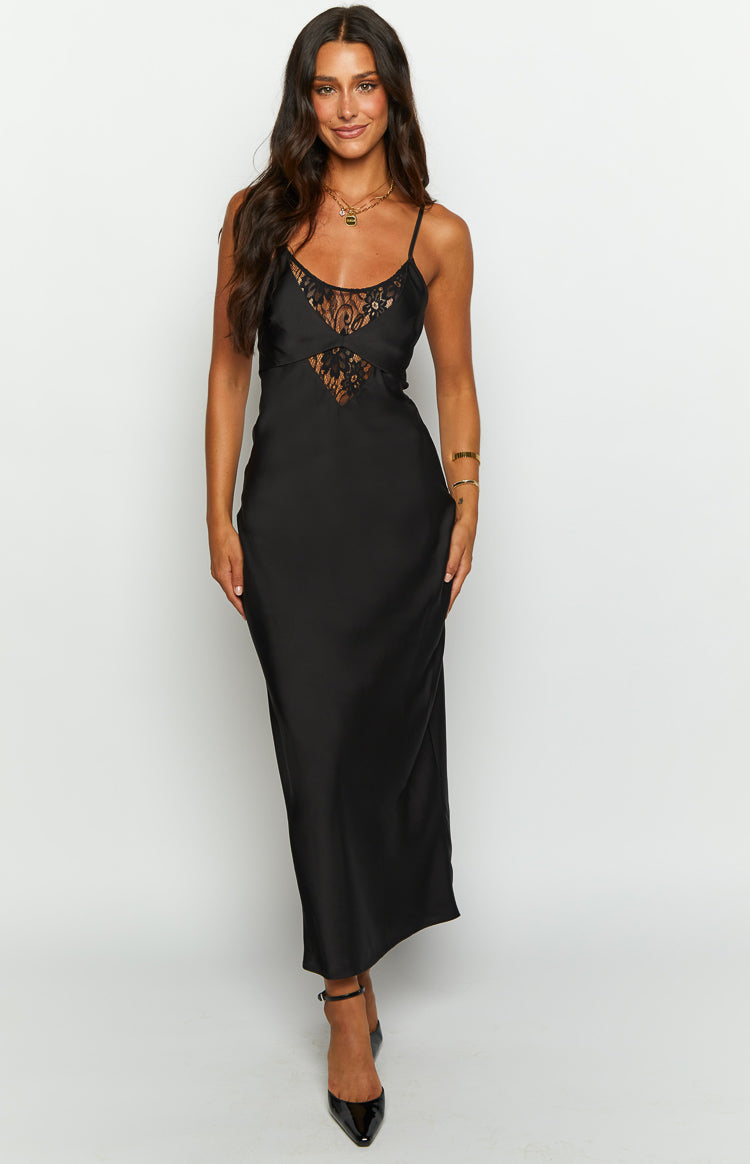 Shop Formal Dress - Elery Black Midi Dress third image