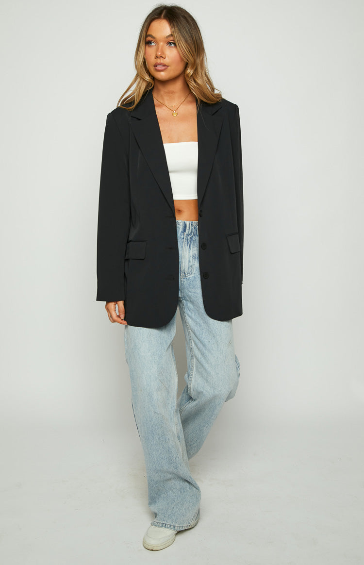 Logan Black Oversized Blazer Image